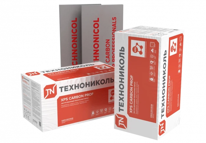 Теплоизоляция Технониколь XPS CARBON PROF 1180х580х40-L (10 плит, 6,844 кв.м)